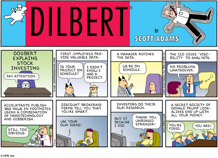 Dilbert explains stock investing