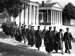 University graduates on the conveyor belt back in the 1950s