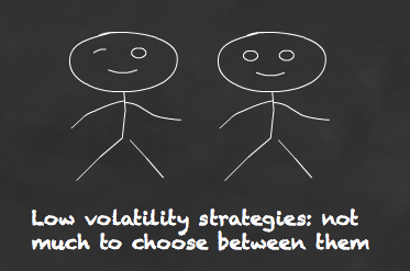 Low volatility strategies are broadly similar