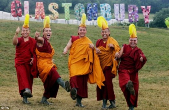 Happy monks