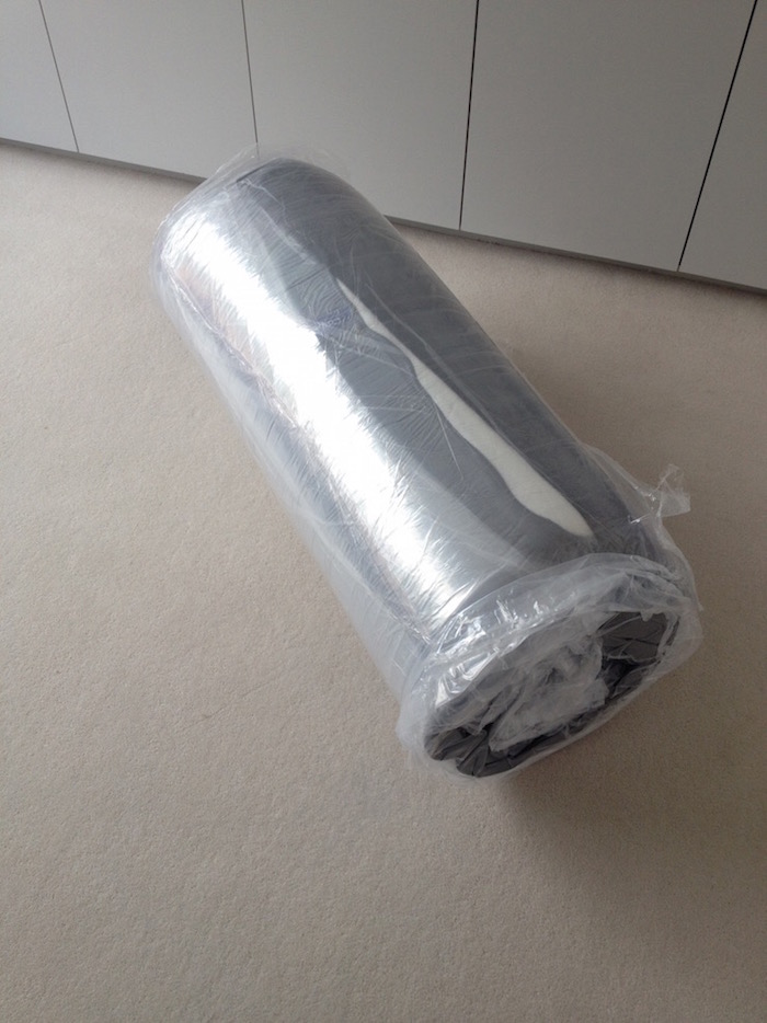 Photo of a Caspar mattress shrink wrapped