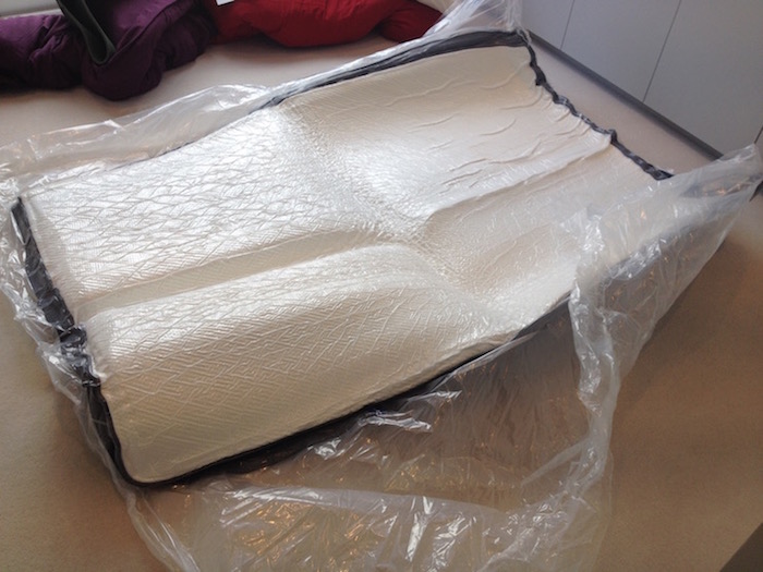 Photo of initially rolled out Caspar mattress