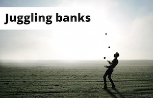 Image of a juggler to represent switching bank account repeatedly