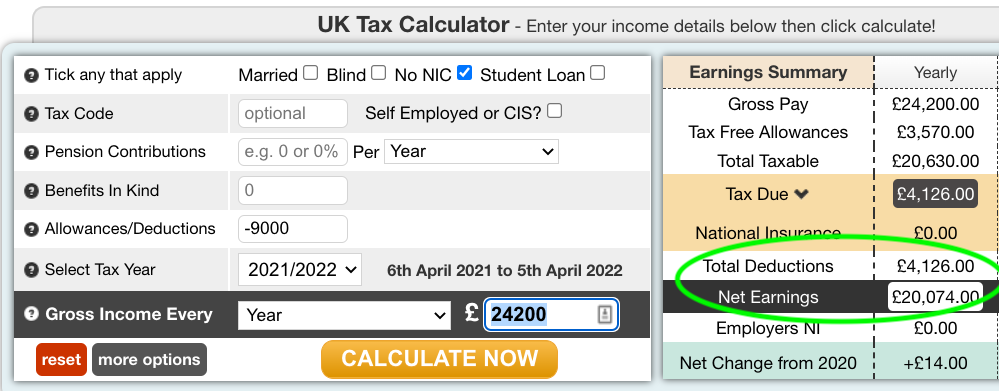 Use a tax calculator to work out your gross retirement income