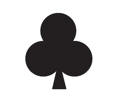A playing card club symbol to represent investment clubs