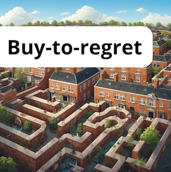 An image of modern townhouses surrounded by a maze to illustrate the complexity of buy-to-let today
